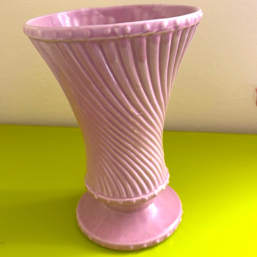 McCoy pottery vase, pink or lavender